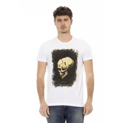 Trussardi Vit bomull T-shirt med främre tryck White, Herr