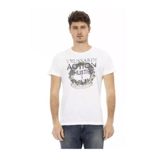 Trussardi Stilren Vit Bomull T-shirt White, Herr