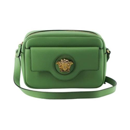 Versace Mint Green Calf Leather Camera Shoulder Bag Green, Dam