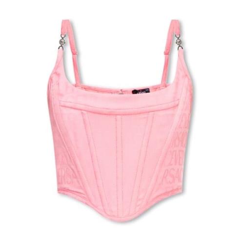 Versace ‘La Vacanza’ kollektion korsett topp Pink, Dam