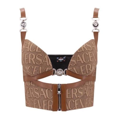 Versace Damkläder Topwear Brun Aw23 Brown, Dam