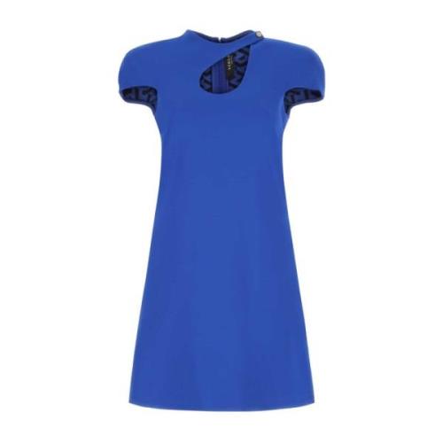 Versace Mini elektrisk stretch crepe klänning i elektrisk blå Blue, Da...
