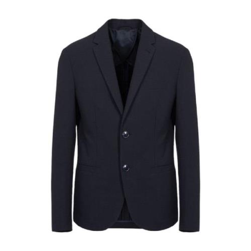 Armani Exchange Blå Stretch Blazer för Män Blue, Herr