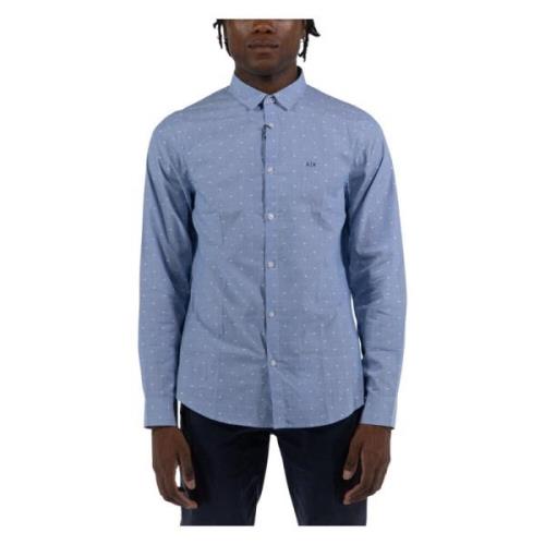 Armani Exchange Casual Shirts Blue, Herr