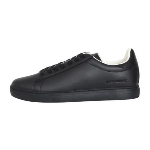 Armani Exchange Svarta avslappnade lågprofil sneakers med logotyp Blac...