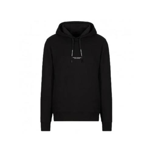 Armani Exchange Svart Armani Exchange Hoodie för Män och Kvinnor Black...