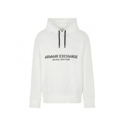 Armani Exchange Vit Huvtröja H 6Rzmlezj4Xz White, Herr