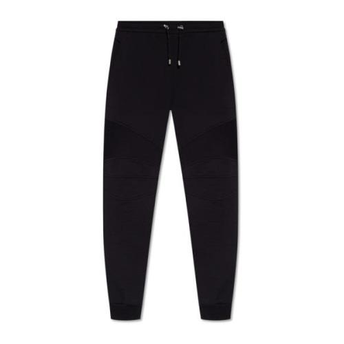 Balmain Sweatpants med logotyp Black, Herr