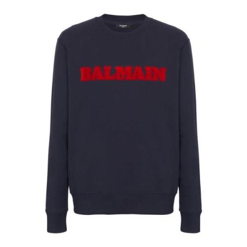 Balmain Fluffig retrotröja Blue, Herr