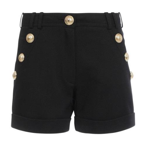 Balmain Bomullsshorts med låg midja Black, Dam