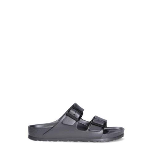 Birkenstock Justerbara gråa gummisandaler Gray, Herr