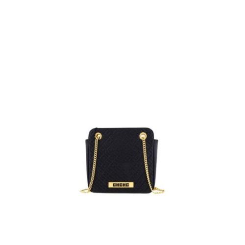 Carolina Herrera Soufflé Quiltad Läder Axelväska Black, Dam