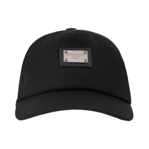 Dolce & Gabbana Baseballkeps med logotyp Black, Unisex