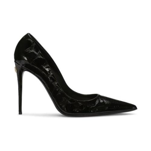 Dolce & Gabbana Pumps med Krokodileffekt Black, Dam