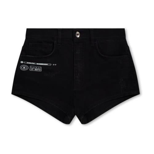 Dolce & Gabbana Tryckta shorts Black, Dam