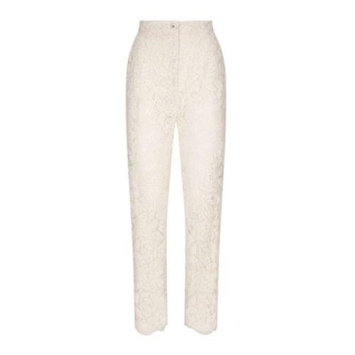Dolce & Gabbana Straight Trousers White, Dam