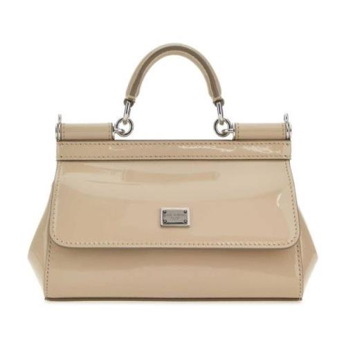 Dolce & Gabbana Liten Sicily Handväska Beige, Dam