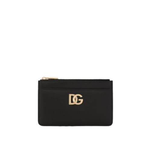 Dolce & Gabbana Elegant Läderkorthållare Black, Dam