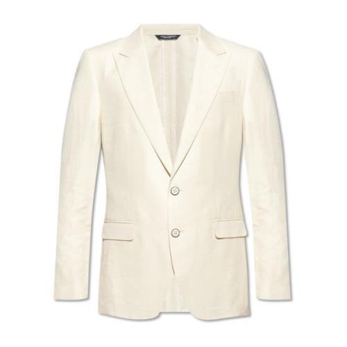 Dolce & Gabbana Blazer med spetsiga slag Beige, Herr