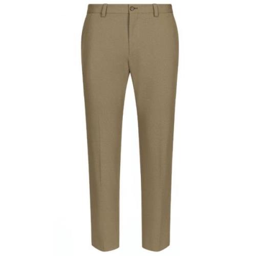 Dolce & Gabbana Khaki Tapered Chino Byxor Beige, Dam