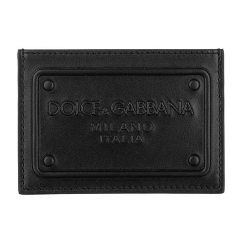 Dolce & Gabbana Läderplånbok/Korthållare Black, Herr