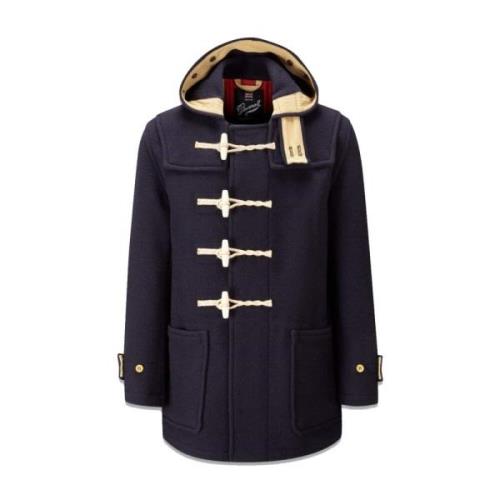 Gloverall Union Jack Mid Monty Duffle Coat Blue, Herr