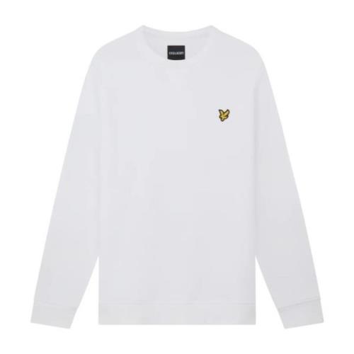 Lyle & Scott Klassisk Crew Neck Sweatshirt White, Herr