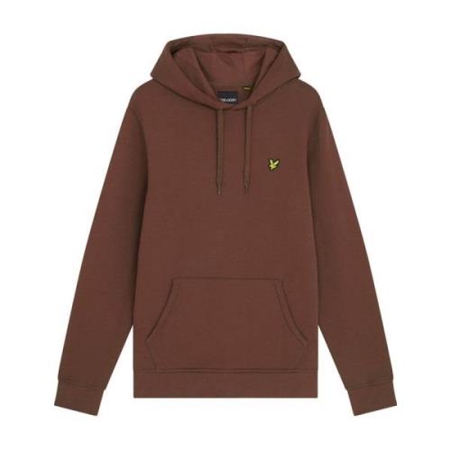 Lyle & Scott Rust-L Pullover Hoodie, 100% Bomull, Justerbar Huva Brown...