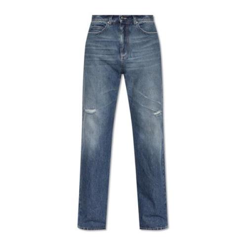 Salvatore Ferragamo Jeans with vintage effect Blue, Herr