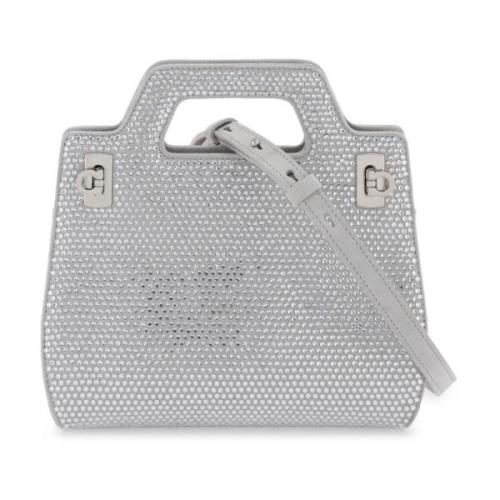 Salvatore Ferragamo Wanda Mini Väska Gray, Dam