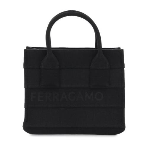 Salvatore Ferragamo Logo Liten Toteväska Black, Dam