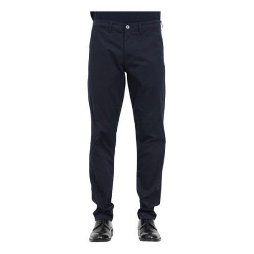 Selected Homme Blå Slim Fit Byxor med Dragkedja Blue, Herr