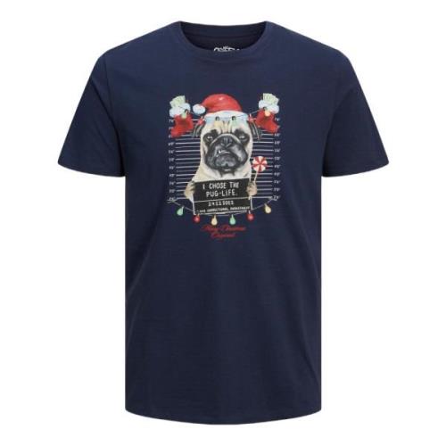 Jack & Jones Jorchristmas mugshot tee ss c.n xmas - 12221440 Blue, Her...