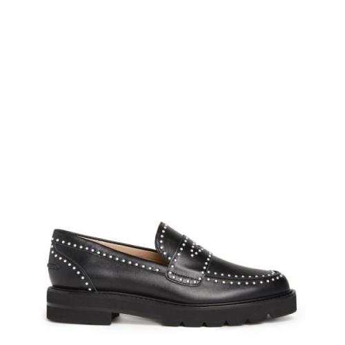 Stuart Weitzman Pärla Loafer Höj Modern Skräddarsydd Look Black, Dam