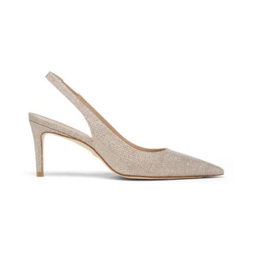 Stuart Weitzman 75mm Slingback Pump Beige, Dam