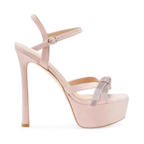 Stuart Weitzman Mega Bow Platform Sandal Pink, Dam