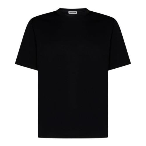 Jil Sander Svarta Crewneck T-shirts och Polos Black, Herr