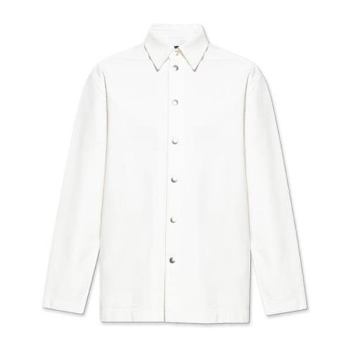 Jil Sander Skjorta med logotyp White, Herr