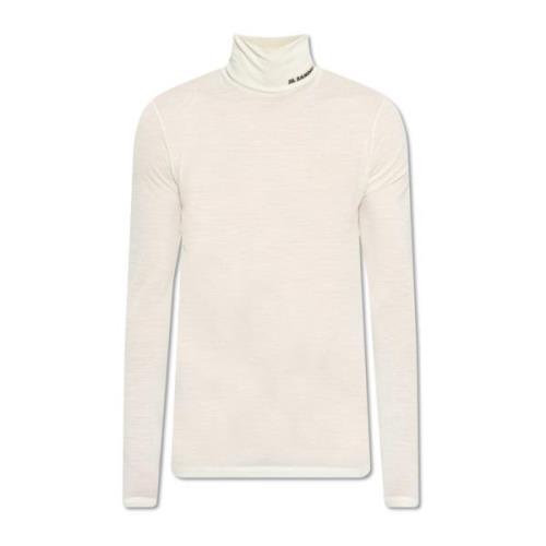 Jil Sander Tröja med polokrage och långa ärmar Beige, Herr