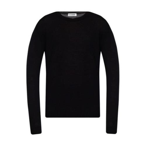 Jil Sander Stickade plagg med rund hals Black, Herr