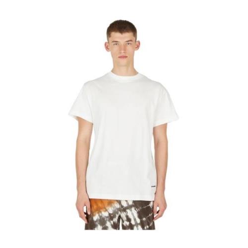 Jil Sander Lyxigt Logo Print T-Shirt Set White, Herr