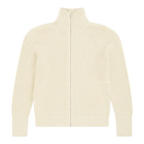 Closed Ivory Krage Cardigan med Dragkedja och Tumöppningar Beige, Herr