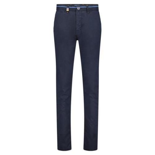 A fish named Fred Marinblå Peached Twill Chino Blue, Herr