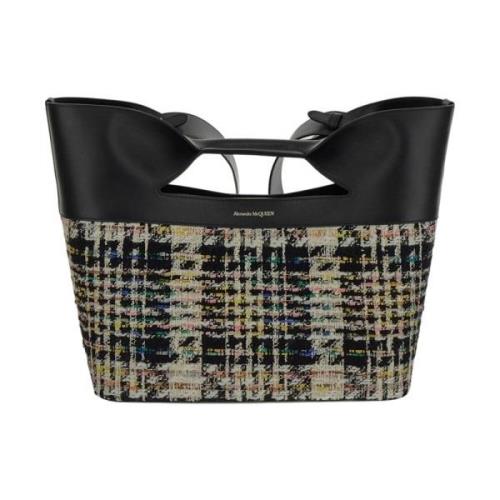 Alexander McQueen Multifärgad Tweed Canvas Shopper Väska Multicolor, D...