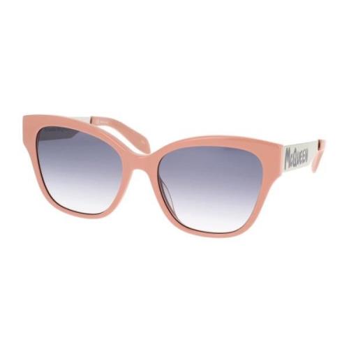 Alexander McQueen McQueen Graffiti Cat-Eye Solglasögon Pink, Unisex