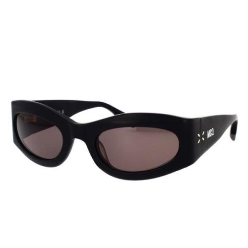 Alexander McQueen Futuristiska Ovala Solglasögon Black, Unisex