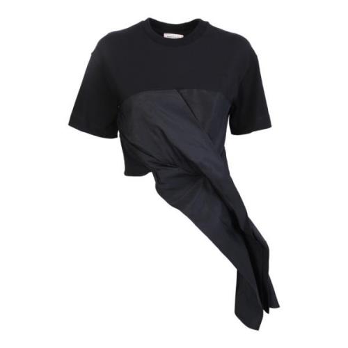 Alexander McQueen Lyxig Svart T-Shirt med Twistdetalj Black, Dam