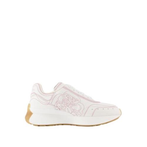 Alexander McQueen Rosa Stygn Platform Sneakers White, Dam