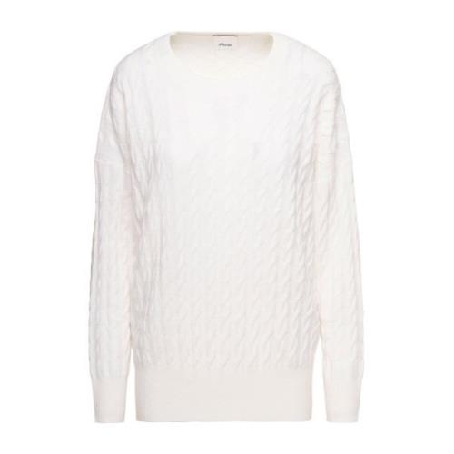 Allude Round-neck Knitwear White, Dam