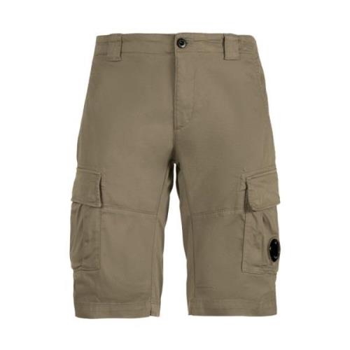 C.p. Company Stretch Sateen Cargo Shorts Beige, Herr